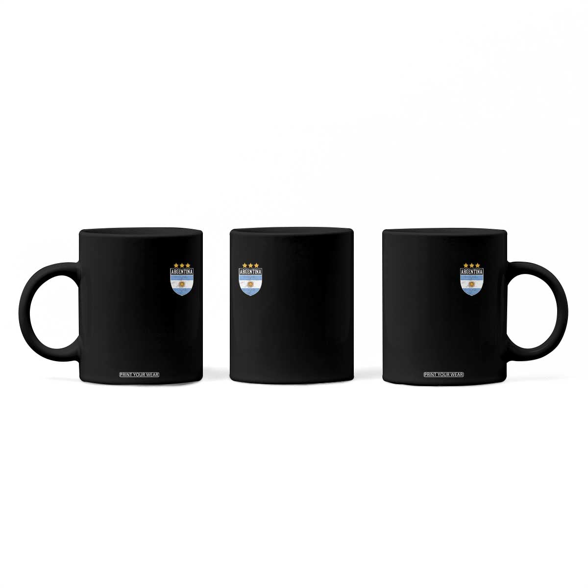 Argentina 3rd Star Vintage Argentine Football Crest Coffee Mug
