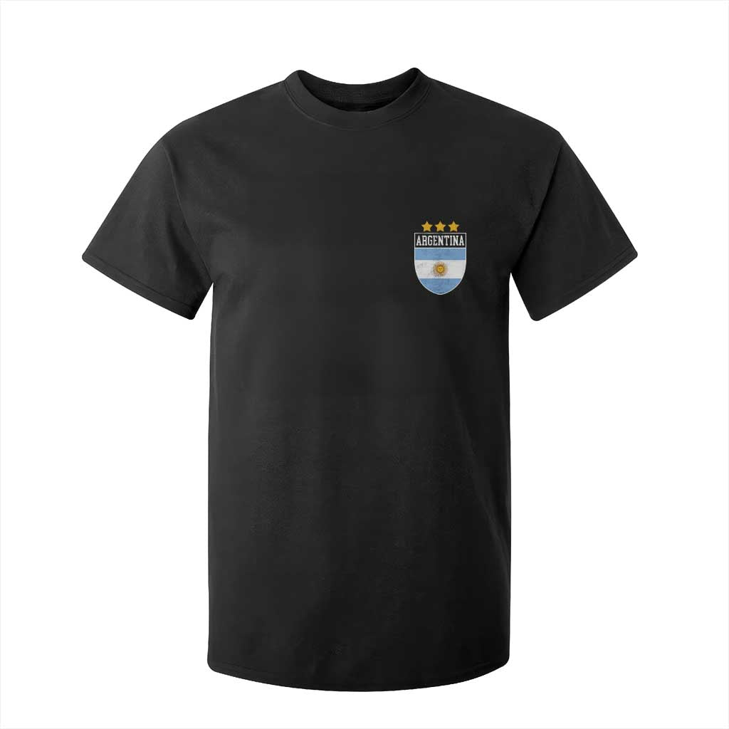 Argentina 3rd Star Vintage Argentine Football Crest T Shirt For Kid
