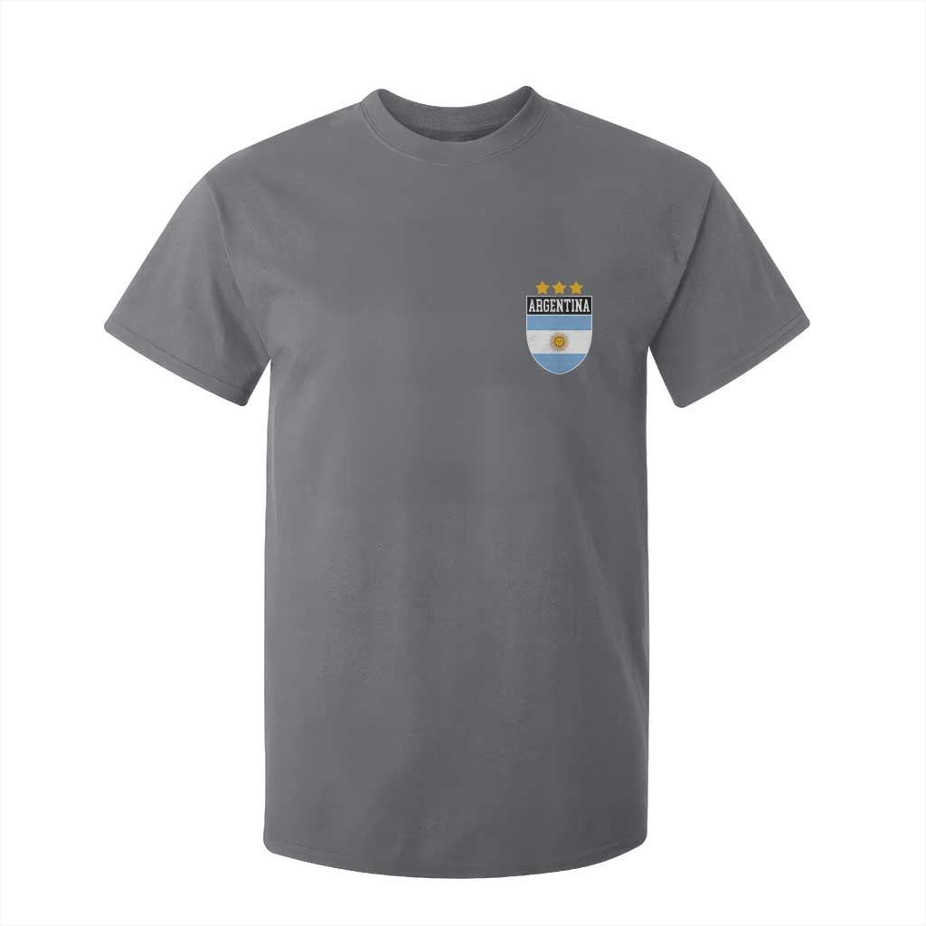 Argentina 3rd Star Vintage Argentine Football Crest T Shirt For Kid