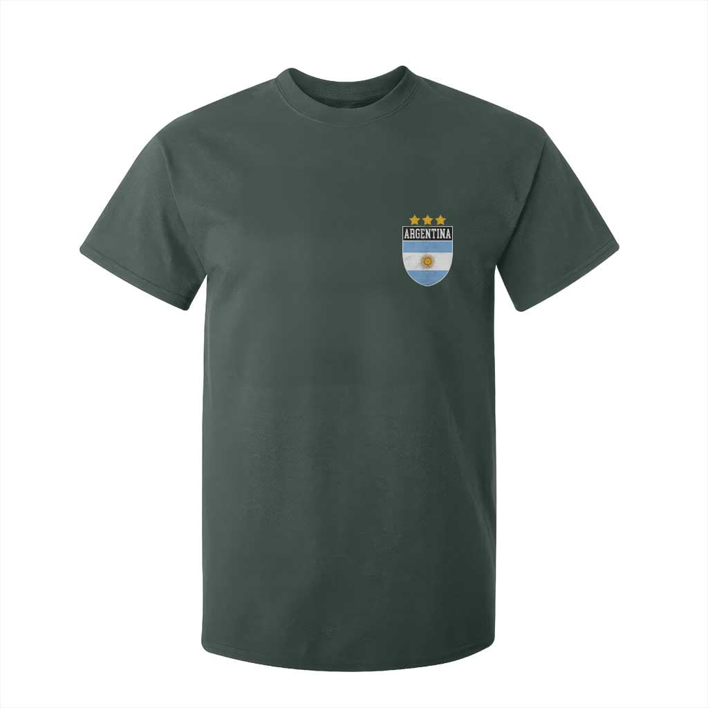 Argentina 3rd Star Vintage Argentine Football Crest T Shirt For Kid