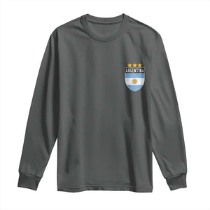 Argentina 3rd Star Vintage Argentine Football Crest Long Sleeve Shirt