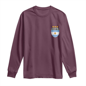Argentina 3rd Star Vintage Argentine Football Crest Long Sleeve Shirt
