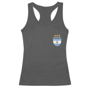Argentina 3rd Star Vintage Argentine Football Crest Racerback Tank Top