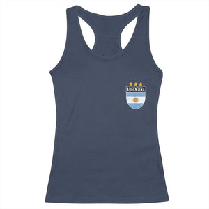 Argentina 3rd Star Vintage Argentine Football Crest Racerback Tank Top