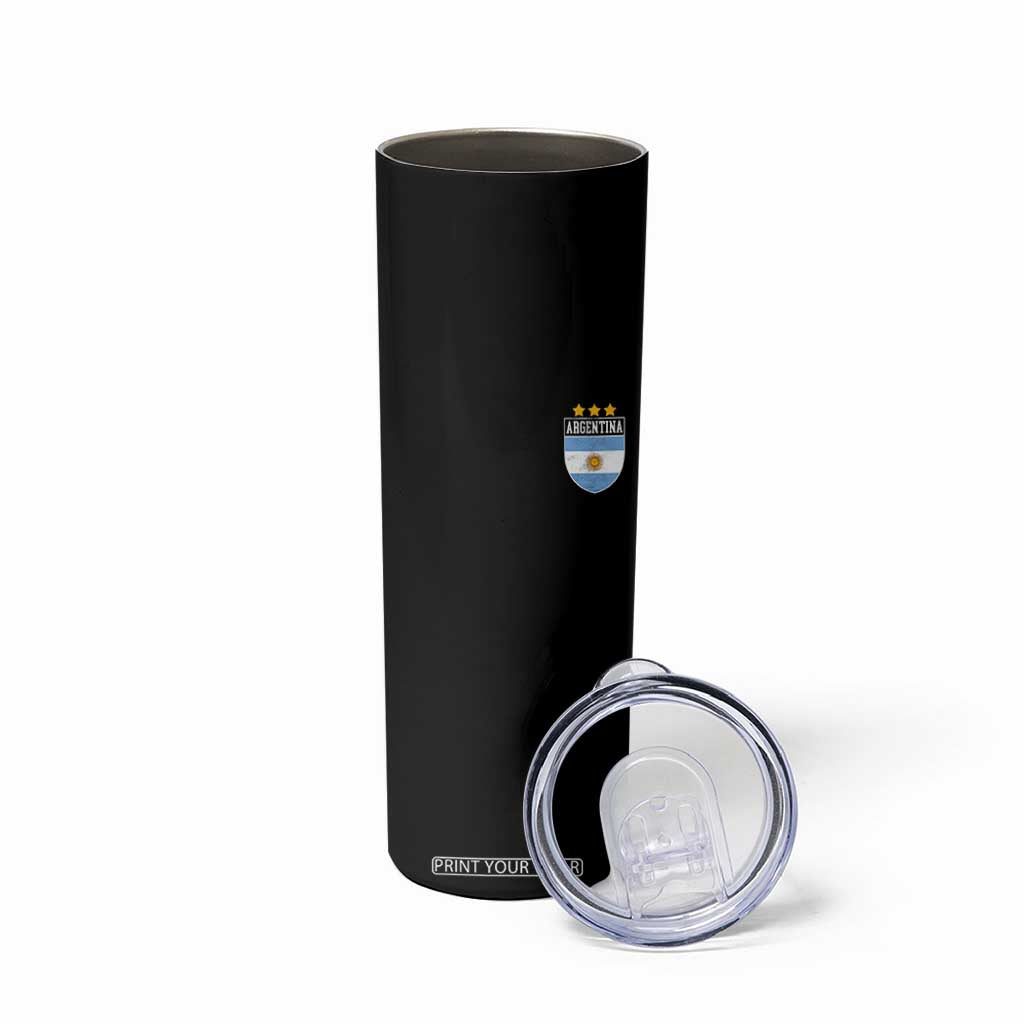 Argentina 3rd Star Vintage Argentine Football Crest Skinny Tumbler