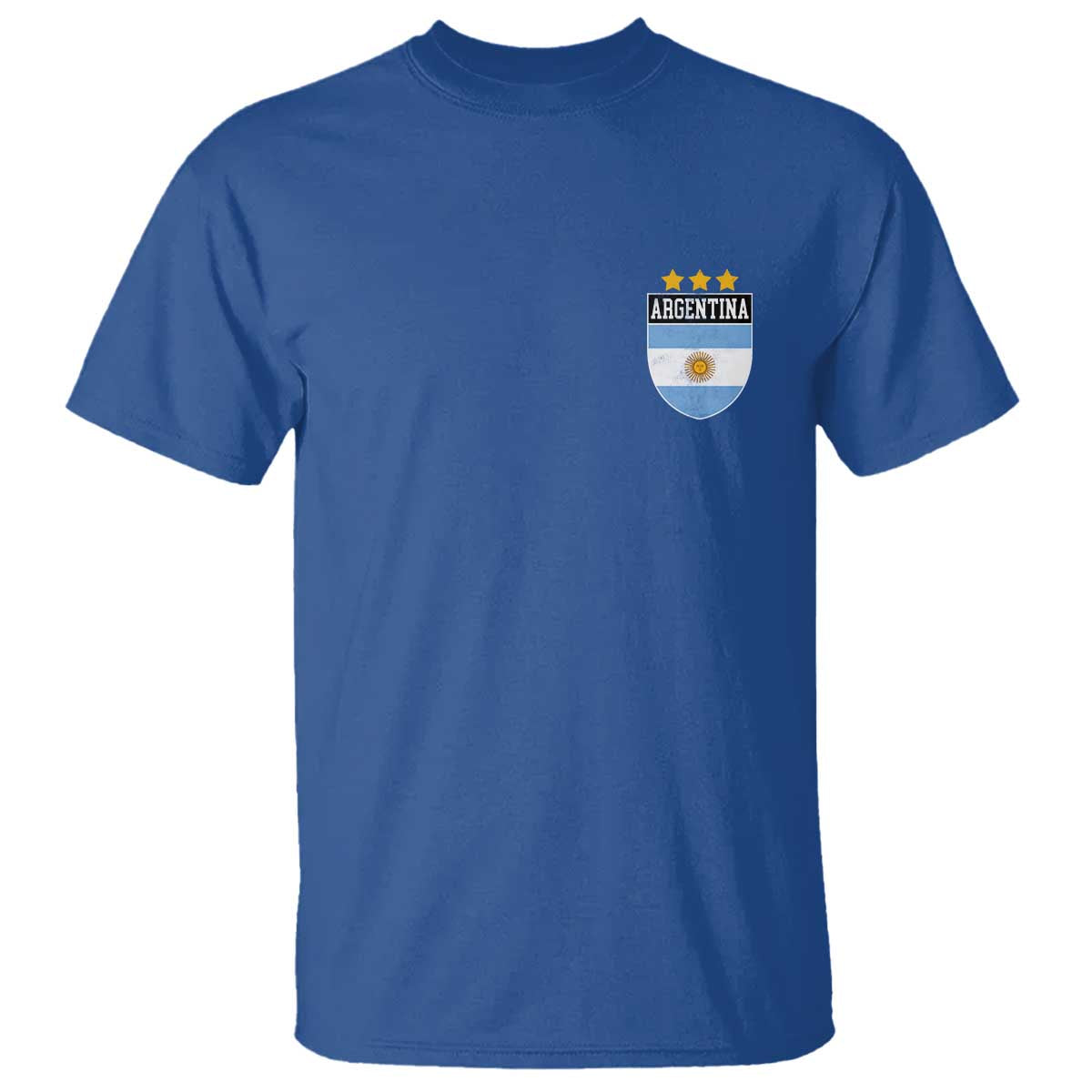 Argentina 3rd Star Vintage Argentine Football Crest T Shirt