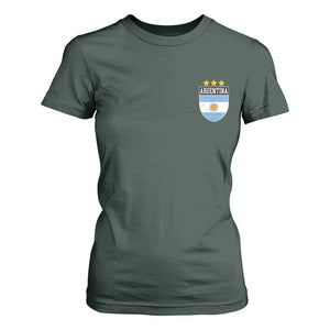 Argentina 3rd Star Vintage Argentine Football Crest T Shirt For Women