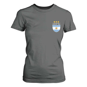 Argentina 3rd Star Vintage Argentine Football Crest T Shirt For Women