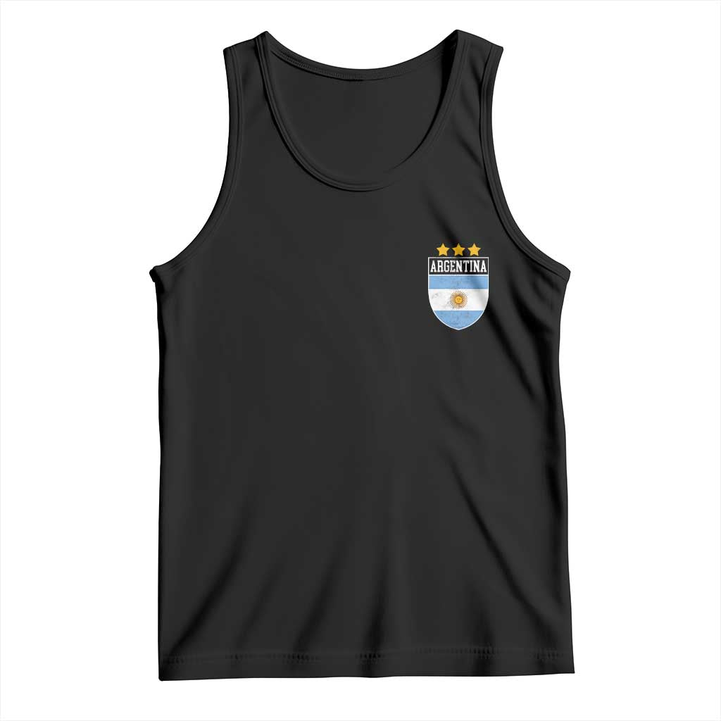 Argentina 3rd Star Vintage Argentine Football Crest Tank Top