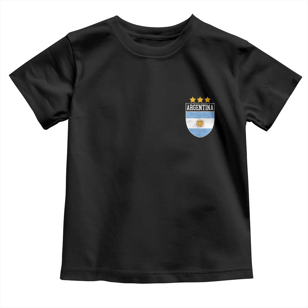 Argentina 3rd Star Vintage Argentine Football Crest Toddler T Shirt