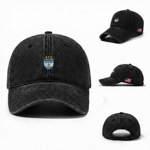Argentina 3rd Star Vintage Argentine Football Crest Washed Cotton Baseball Cap