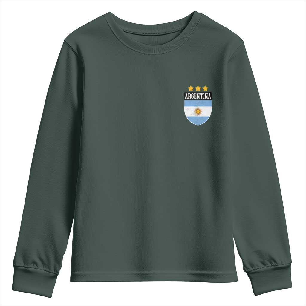 Argentina 3rd Star Vintage Argentine Football Crest Youth Sweatshirt