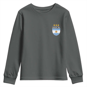 Argentina 3rd Star Vintage Argentine Football Crest Youth Sweatshirt
