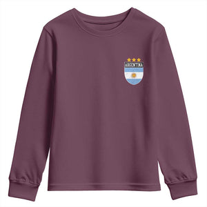 Argentina 3rd Star Vintage Argentine Football Crest Youth Sweatshirt