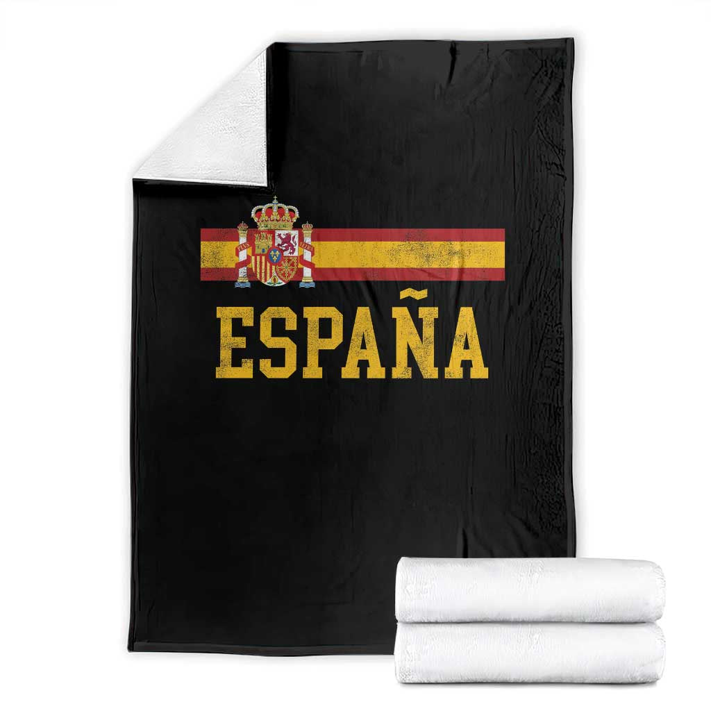 Espana Pride Vintage Spain Coat of Arms Patriotic Spainish Flag Throw Blanket