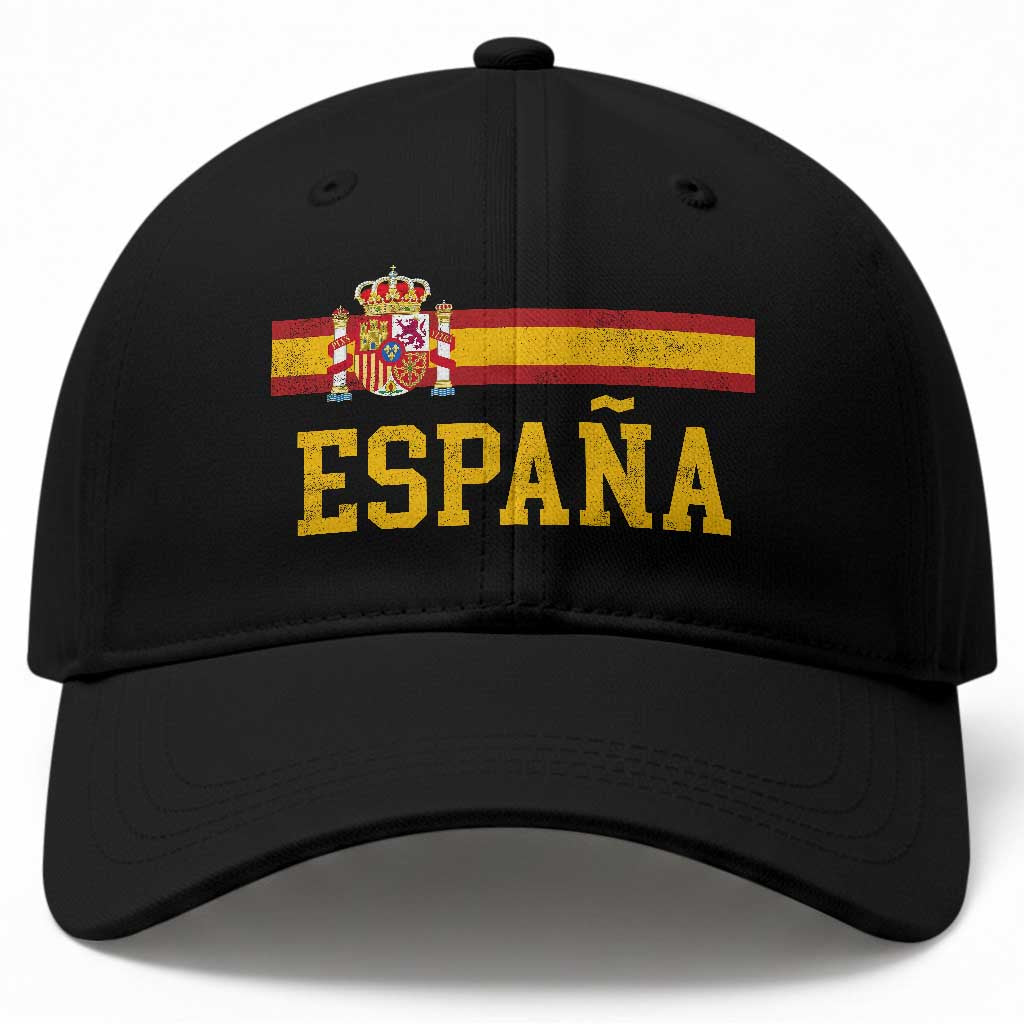 Espana Pride Vintage Spain Coat of Arms Patriotic Spainish Flag Baseball Cap TS11 Print Your Wear