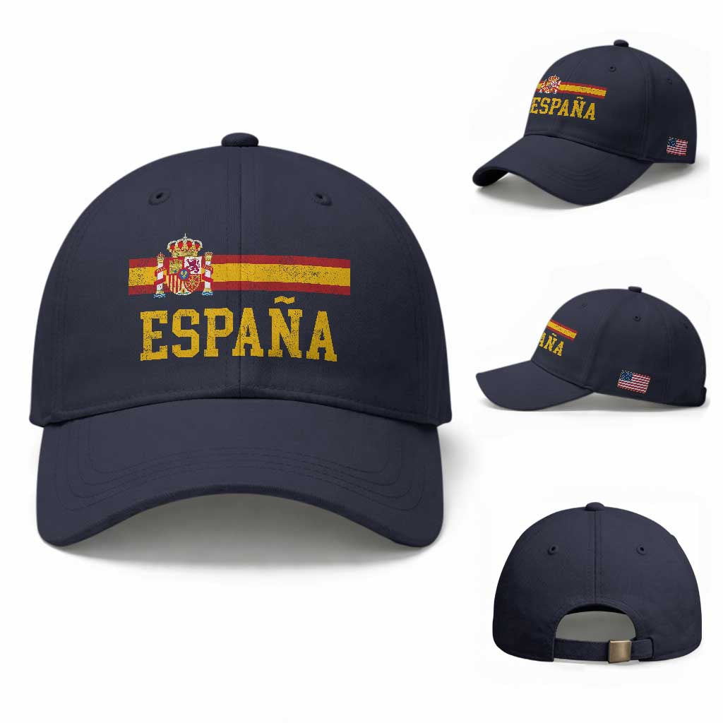 Espana Pride Vintage Spain Coat of Arms Patriotic Spainish Flag Baseball Cap