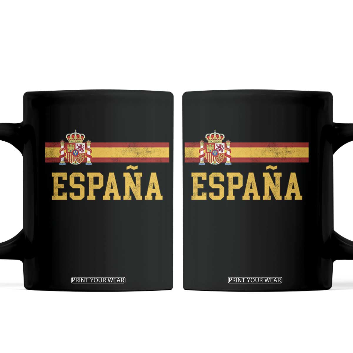 Espana Pride Vintage Spain Coat of Arms Patriotic Spainish Flag Coffee Mug