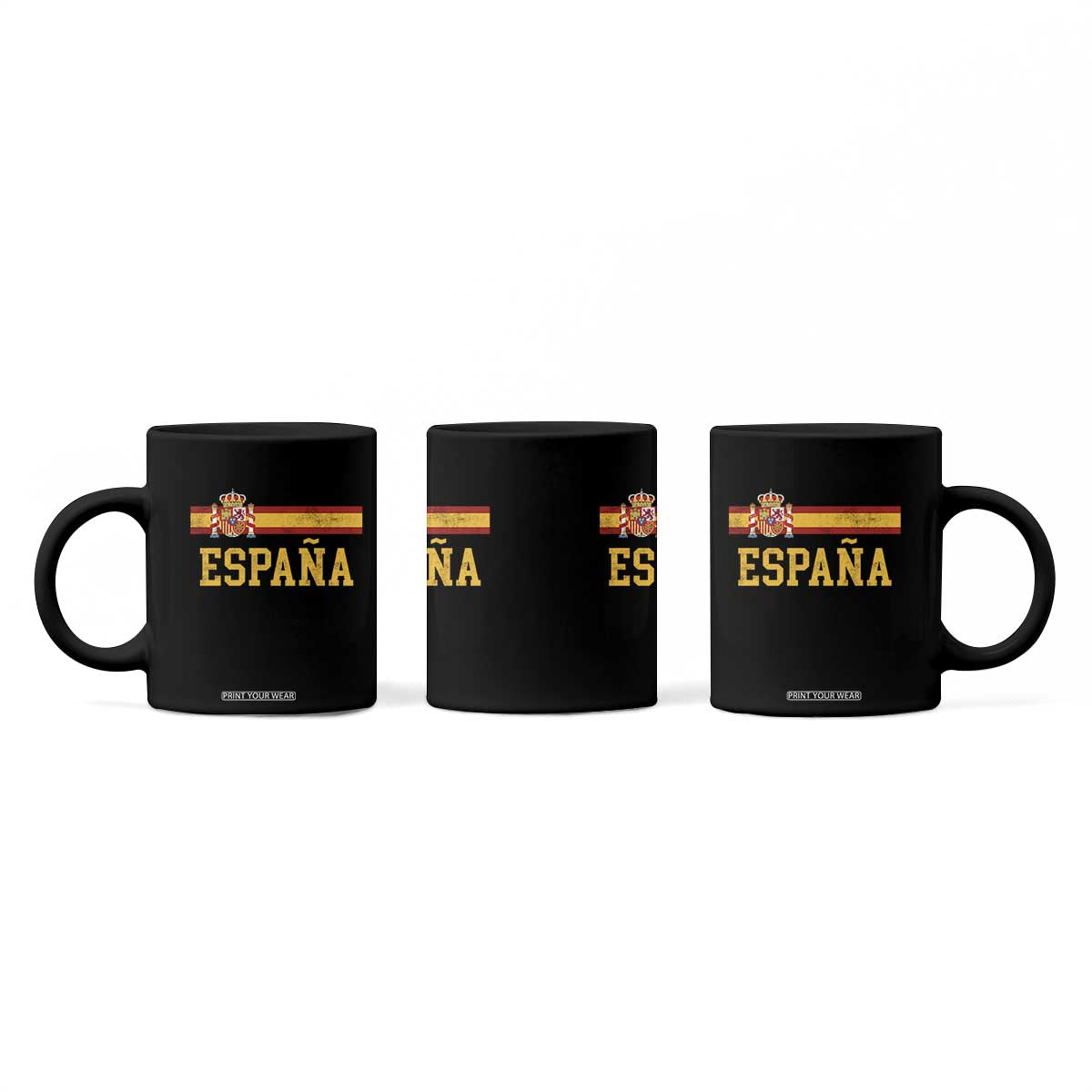 Espana Pride Vintage Spain Coat of Arms Patriotic Spainish Flag Coffee Mug