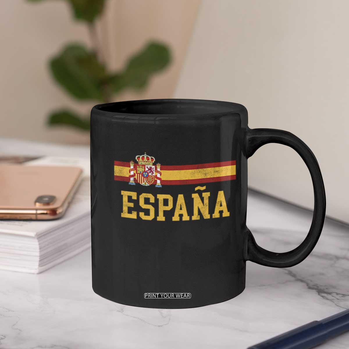 Espana Pride Vintage Spain Coat of Arms Patriotic Spainish Flag Coffee Mug
