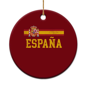 Espana Pride Vintage Spain Coat of Arms Patriotic Spainish Flag Ceramic Ornament