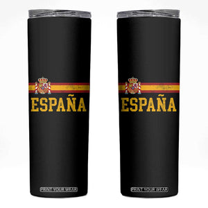 Espana Pride Vintage Spain Coat of Arms Patriotic Spainish Flag Skinny Tumbler