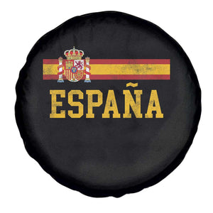 Espana Pride Vintage Spain Coat of Arms Patriotic Spainish Flag Spare Tire Cover
