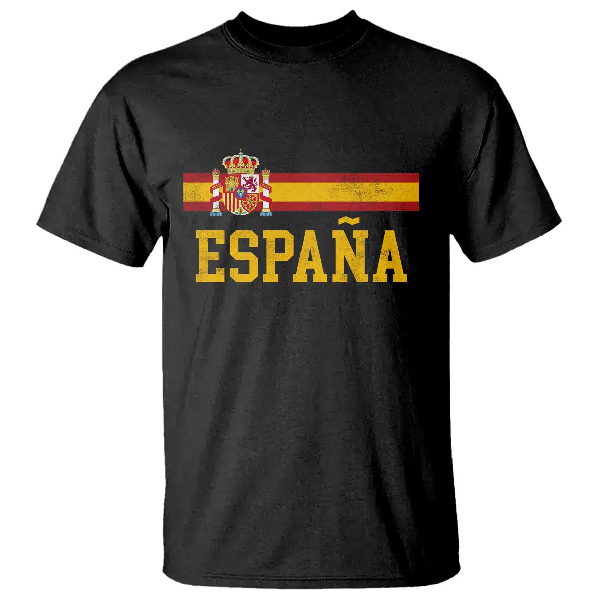 Espana Pride Vintage Spain Coat of Arms Patriotic Spainish Flag T Shirt