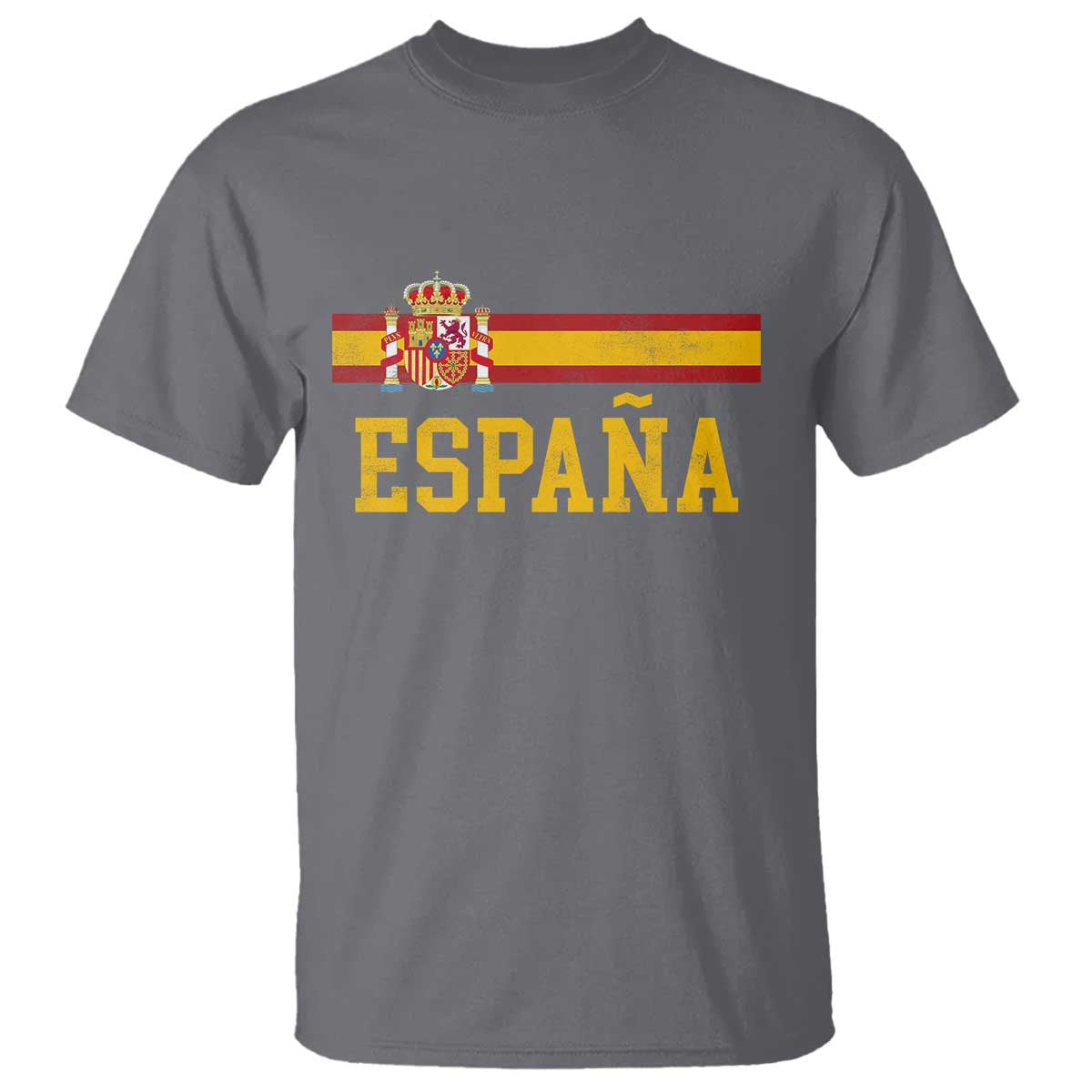 Espana Pride Vintage Spain Coat of Arms Patriotic Spainish Flag T Shirt
