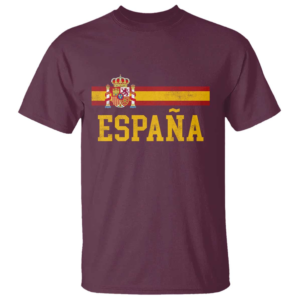Espana Pride Vintage Spain Coat of Arms Patriotic Spainish Flag T Shirt