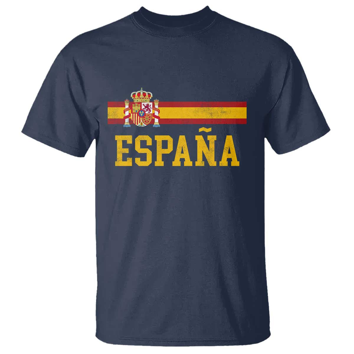 Espana Pride Vintage Spain Coat of Arms Patriotic Spainish Flag T Shirt
