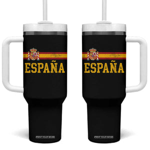 Espana Pride Vintage Spain Coat of Arms Patriotic Spainish Flag Tumbler With Handle