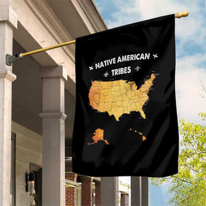 Native American Tribes Garden Flag Vintage Native American Map US History TS11 Print Your Wear