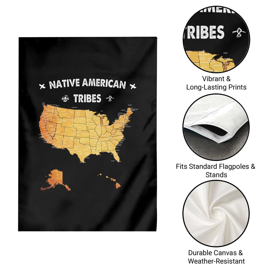 Native American Tribes Garden Flag Vintage Native American Map US History TS11 Print Your Wear