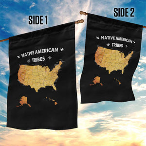 Native American Tribes Garden Flag Vintage Native American Map US History TS11 Print Your Wear
