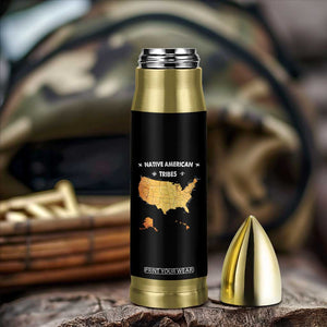 Native American Tribes Bullet Tumbler Vintage Native American Map US History TS11 Print Your Wear