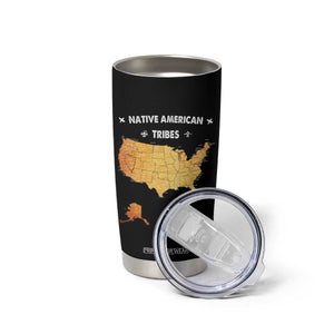 Native American Tribes Tumbler Cup Vintage Native American Map US History TS11 Print Your Wear