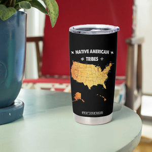 Native American Tribes Tumbler Cup Vintage Native American Map US History TS11 Print Your Wear