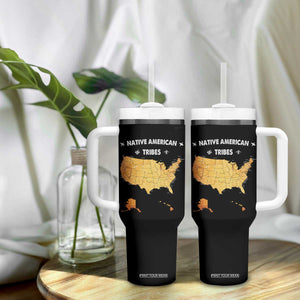 Native American Tribes Tumbler With Handle Vintage Native American Map US History TS11 Print Your Wear