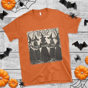 1692 They Missed One T Shirt Halloween Feminist Witch Trials TS11 Orange Print Your Wear