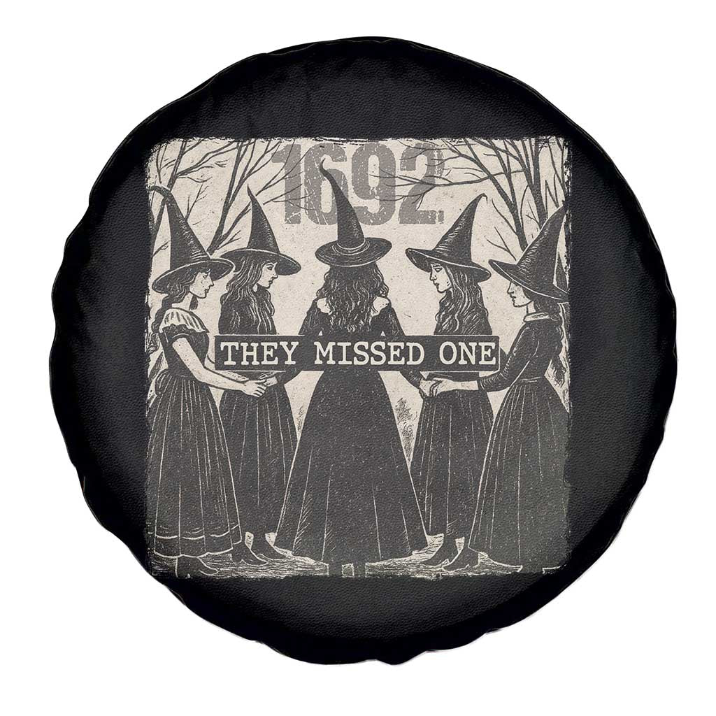 1692 They Missed One Spare Tire Cover Halloween Feminist Witch Trials TS11 Print Your Wear