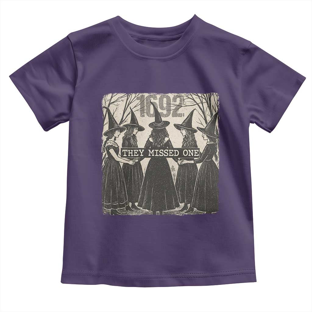 1692 They Missed One Toddler T Shirt Halloween Feminist Witch Trials TS11 Purple Print Your Wear