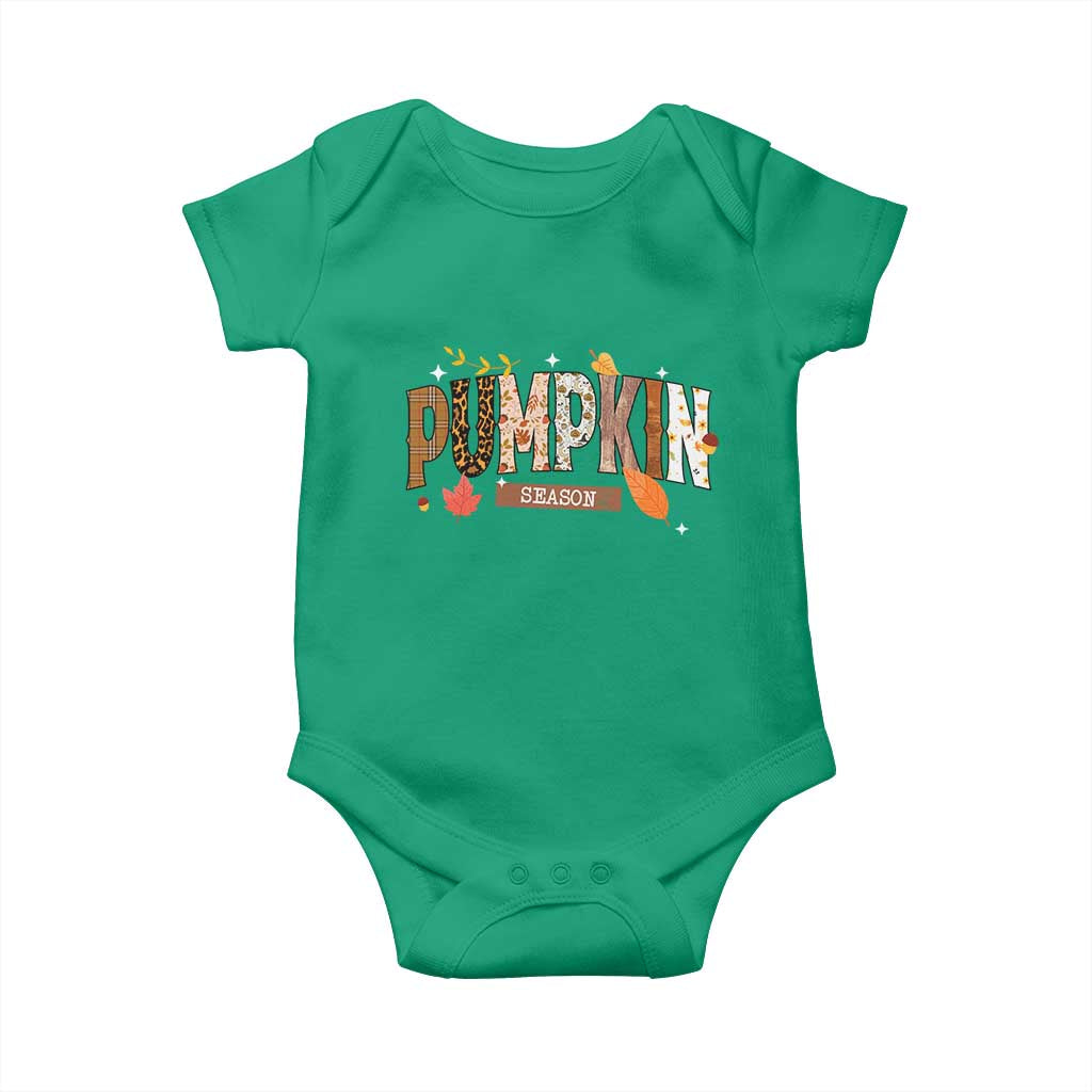 Pumpkin Season Baby Onesie Fall Autumn Harvest Season Thanksgiving TS11 Irish Green Print Your Wear