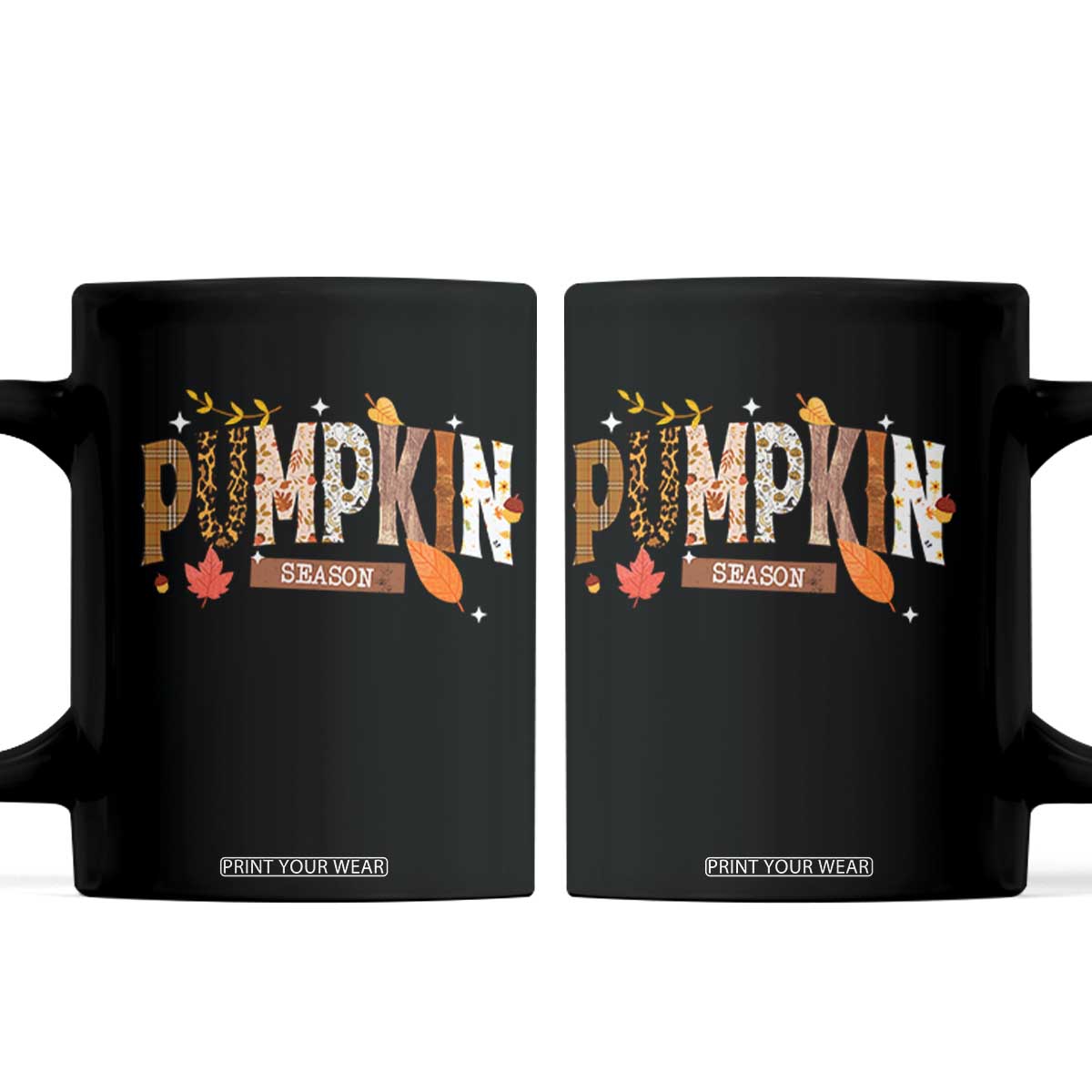 Pumpkin Season Coffee Mug Fall Autumn Harvest Season Thanksgiving TS11 Black Print Your Wear