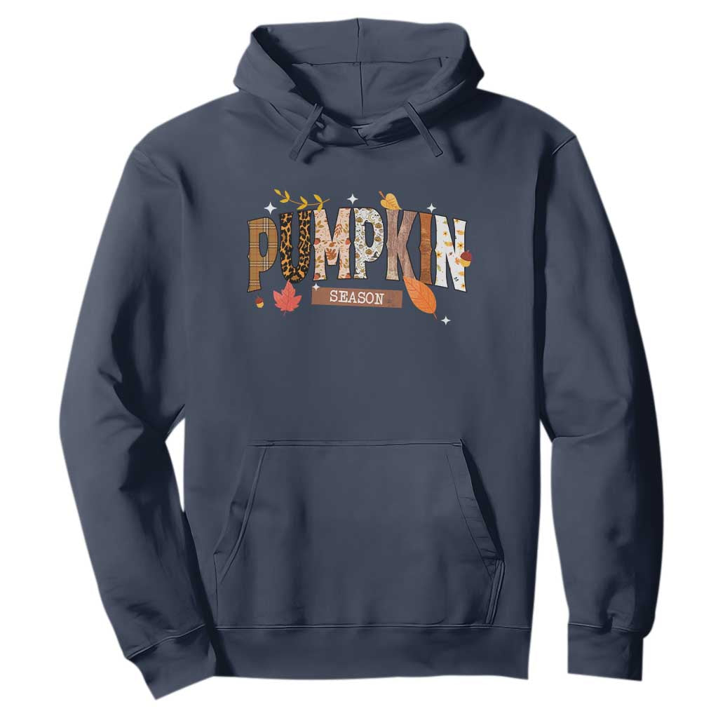 Pumpkin Season Hoodie Fall Autumn Harvest Season Thanksgiving TS11 Navy Print Your Wear
