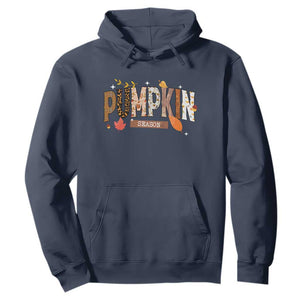 Pumpkin Season Hoodie Fall Autumn Harvest Season Thanksgiving TS11 Navy Print Your Wear