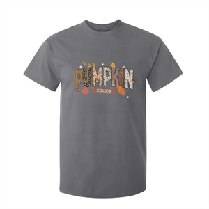 Pumpkin Season T Shirt For Kid Fall Autumn Harvest Season Thanksgiving TS11 Charcoal Print Your Wear