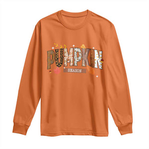 Pumpkin Season Long Sleeve Shirt Fall Autumn Harvest Season Thanksgiving TS11 Orange Print Your Wear