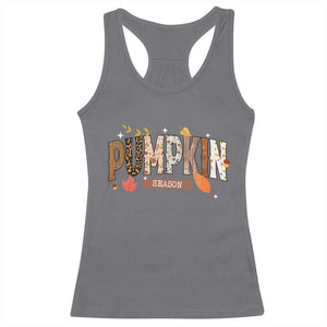 Pumpkin Season Racerback Tank Top Fall Autumn Harvest Season Thanksgiving TS11 Charcoal Print Your Wear