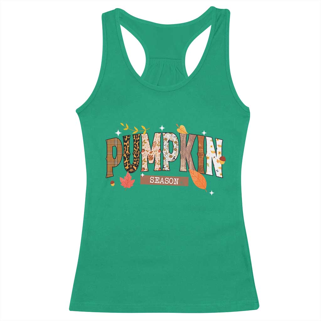 Pumpkin Season Racerback Tank Top Fall Autumn Harvest Season Thanksgiving TS11 Irish Green Print Your Wear